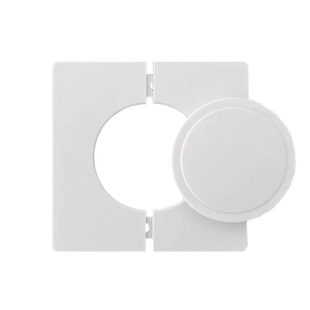 50管道装饰盖下水管道空调孔墙孔盖板封堵盖斜管分体对插插座孔盖