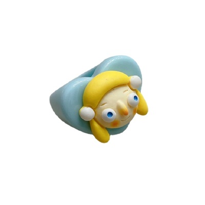 多喜商店彩色童趣味人脸搞怪指环