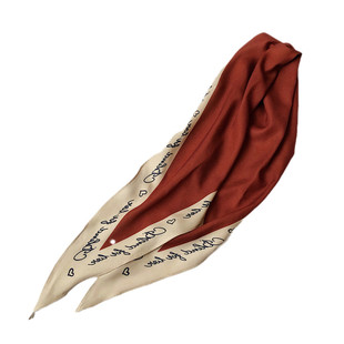 韩国chic菱形装饰小丝巾欧美气质字母黑色发带尖角小领巾头巾围巾