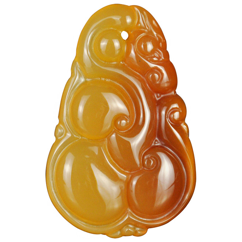 冰种玛瑙男女士吉祥如意毛衣吊坠
