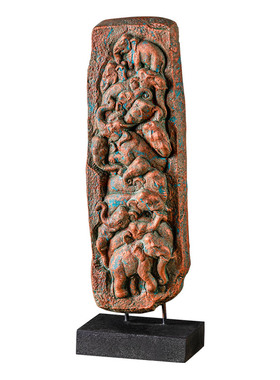 复古大象造型砂石雕刻摆件