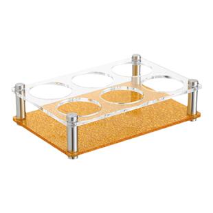 玻璃白酒杯一两50毫升酒杯亚克力杯架一口杯高档小酒杯套装钻石杯