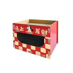 床头柜猫窝猫抓板一体双层加厚多功能储物柜子猫咪专用猫爪板窝