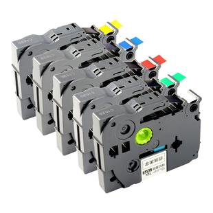 适用兄弟brother标签机色带12mm 6 9 18 24 36标签带PT-D210/E115B/18RZ标签纸P900/P700/300bt覆膜标签色带