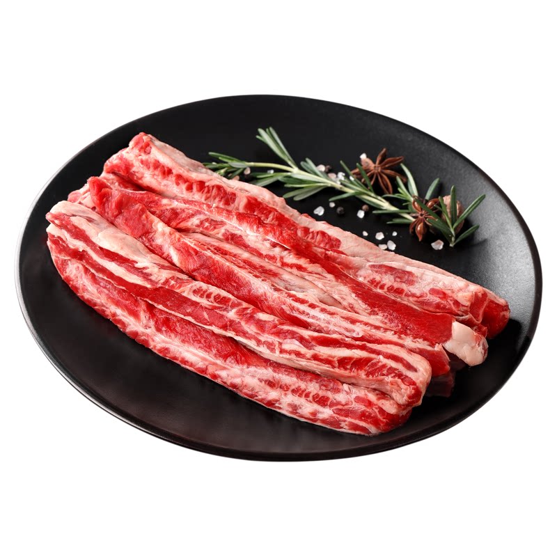 肉天王进口原切牛肋条纯牛肉雪花肋排牛腩去骨烤肉烧烤生鲜食材