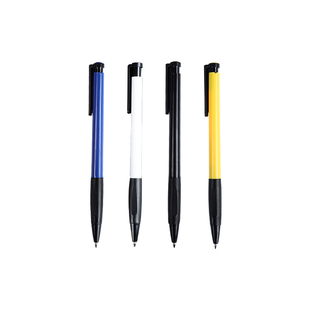 名马120支多色按动式圆珠笔按动原子笔蓝色中油笔批发黑色老式用自动按压专用圆柱办公用园珠笔芯红色原珠笔