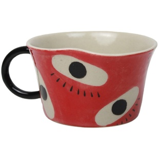 原299 知鱼知物 设计师款克苏鲁心形咖啡杯 手绘马克杯 创意礼品