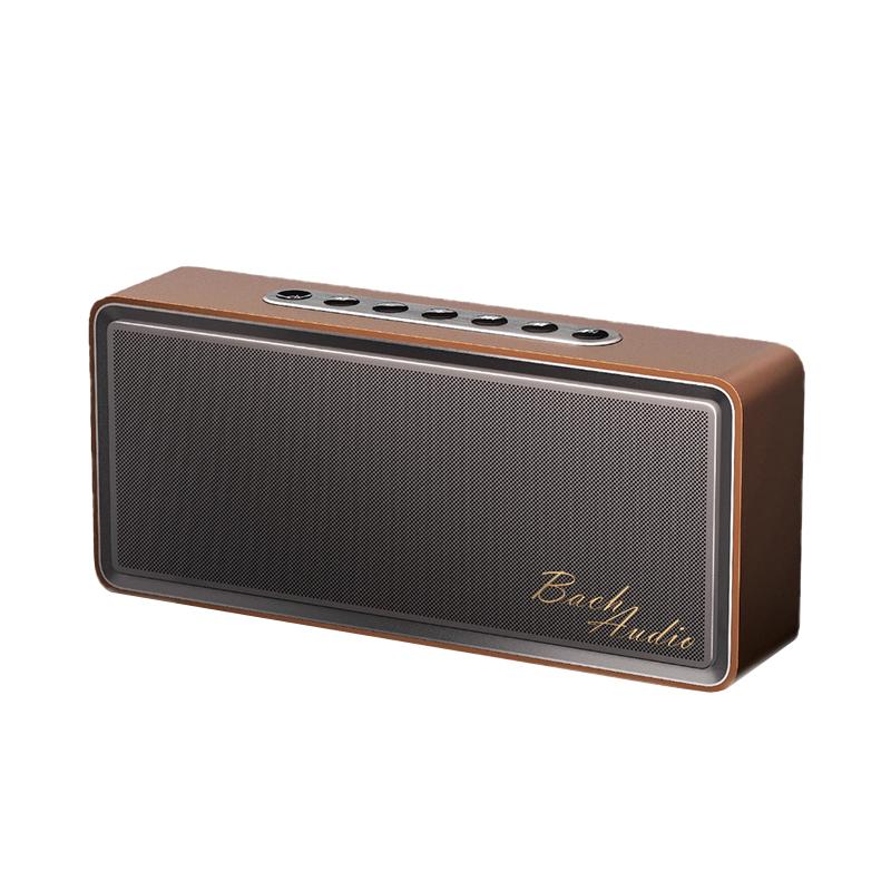 巴赫莱森蓝牙音箱便携式重低音炮复古HIFI高音质户外家用无线音响