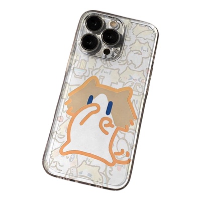 iPhone17可爱苹果13透明创意OPPORENO16卡通12ProMax软一加15T适用14PLUS手机壳VIVOY600PRO趣味月薪猫表情包