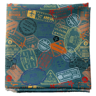 半码价|闹闹家台湾优布全棉薄款棉布手工diy布料环球之旅世界邮戳