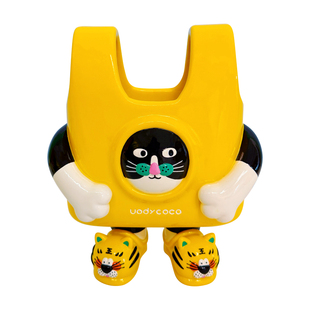 uodycoco原创小富贵花瓶手绘设计可爱卡通创意插花容器生日礼物