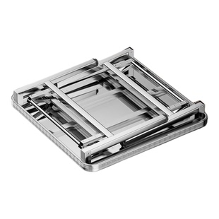 加厚不锈钢折叠桌便携式烧烤桌子户外摆摊夜市简易餐桌圆角小方桌