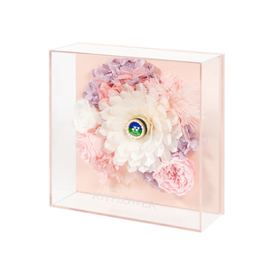 羽毛球永生花相框礼盒玫瑰花束真花摆件送男女生朋友闺蜜生日礼物