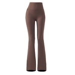 微喇叭裤女2025新款冬加厚小个子高腰显瘦垂坠感瑜伽裤黑色打底裤