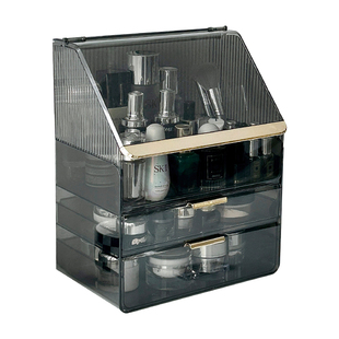 化妆盒2025新款梳妆台化妆品收纳盒高级感防尘超大面膜口红整理箱