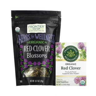 Traditional美国认证TM红花苜蓿茶整颗苞Frontier三叶安东尼疗愈