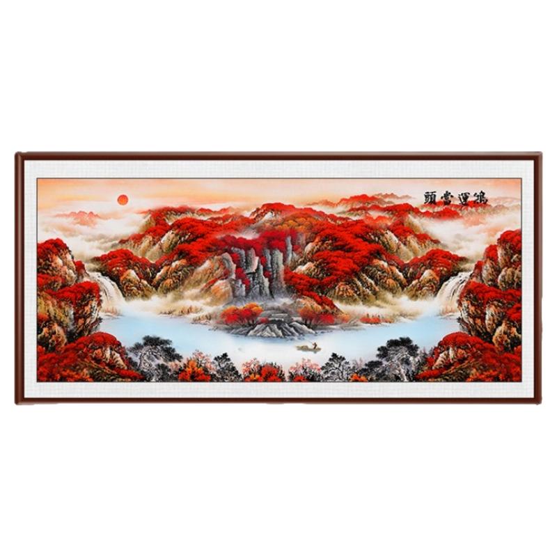 蒙娜丽莎客厅鸿运当头十字绣手工