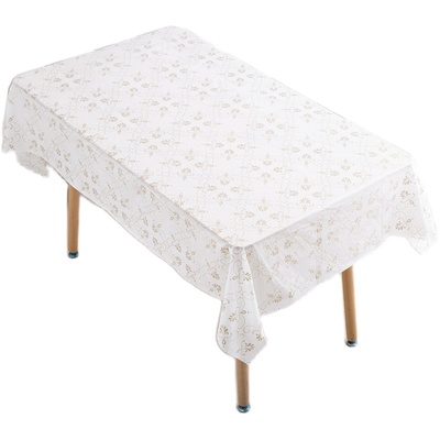 白格长方形一次性加厚大排档桌布