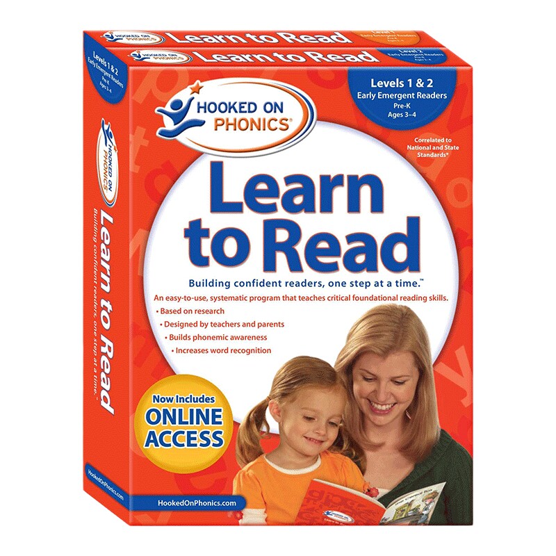迷上语音学习阅读1-2级 英文原版 Hooked on Phonics Learn to Read Levels 1&2 Complete 英文版儿童英语辅导训练故事书进口书籍
