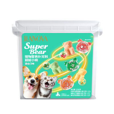 朗诺猫犬营养补充剂超能小熊108g