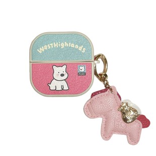 适用于华为freeclip2代耳机保护壳皮质玫粉小狗freeclip保护套防摔6i苹果Airpods4皮壳7i软壳SE3企鹅6代小熊