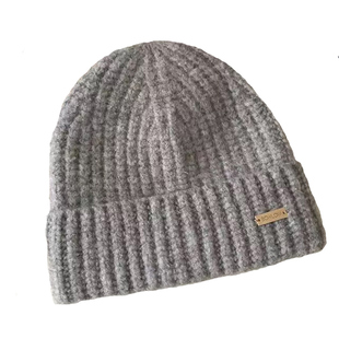 大头围咖棕色毛线帽子女款2025新款秋冬季贴标显脸小堆堆针织帽男