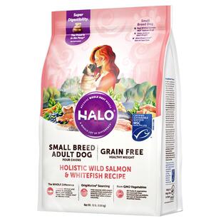 Halo自然光环进口全价狗粮小型犬粮减脂健美无谷鱼肉纯鲜肉克软便