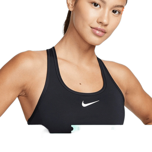 Nike耐克SWOOSH运动内衣女中强度支撑速干衬垫BRA胸衣DX6822-010