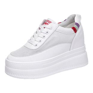 配阔腿裤裙子女鞋2026新款妈妈女款内增高小白鞋女厚底休闲运动鞋