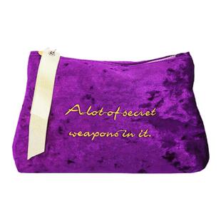 YesMyLord丝绒化妆包化妆品收纳袋旅行出差随身便携刺绣原创ins