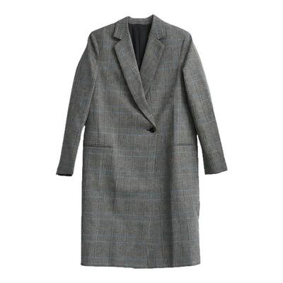 3.1 Phillip Lim 女士极简格纹大衣宽松休闲长款外套银泰 301596