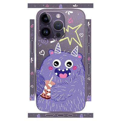 适用华为苹果17卡通闪粉背膜