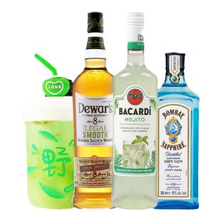 百加得醺冰饮套组莫吉托预调酒Mojito孟买蓝宝石金酒帝王威士忌