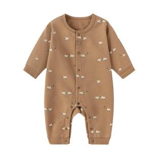 【清仓】babylove【纺软织柔】婴儿连体衣春秋季纯棉哈衣宝宝爬服