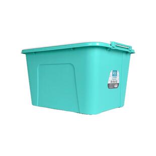 茶花家用塑料收纳箱衣物可收纳盒被子杂物堆叠整理大号加厚储物箱