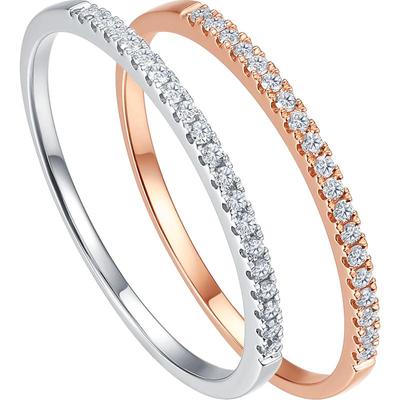 谢瑞麟宠爱系列18K金镶钻排戒