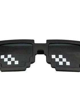 马赛克墨镜儿童韩版圆脸