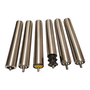 无动力滚筒流水线镀锌不锈钢托辊双排链轮输送带滚轮主动从动滚筒