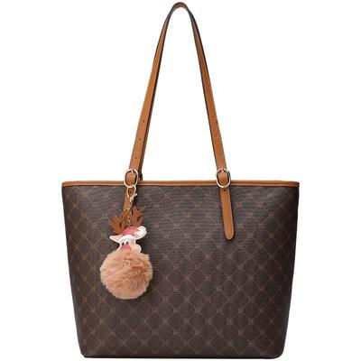 稻草人大容量时尚通勤托特包女包