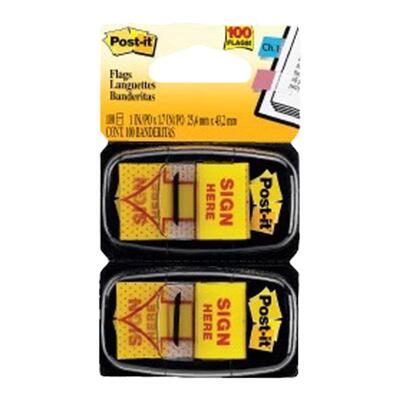 3M post-it报事贴680-SH2签名指示标签 警告贴报事贴抽取式黄色箭头贴100张箭头指示贴官方旗舰店