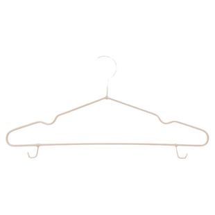 宏尔康凹槽衣架浸胶钢管防滑加粗成人衣服撑43cm带底勾金属不锈钢