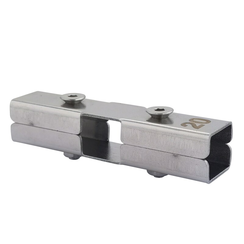 沛晴 20X20方管连接件不锈钢接头配件钢管组装卡扣方形架子固定件