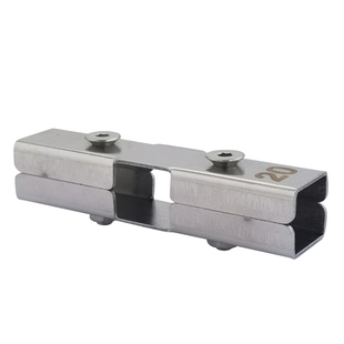 沛晴 20X20方管连接件不锈钢接头配件钢管组装卡扣方形架子固定件