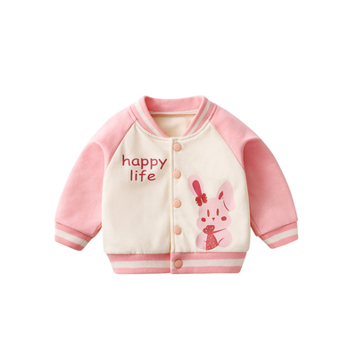 婴儿冬装外套女宝宝棒球服