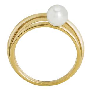 THEYKNOW双环珍珠戒指女ins时尚小众设计简约个性食指戒礼物