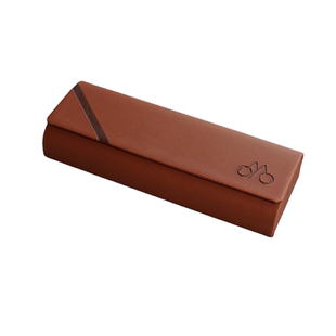 简约手工近视镜盒高级感皮质磨砂平光镜盒抗压小清新眼睛收纳盒子