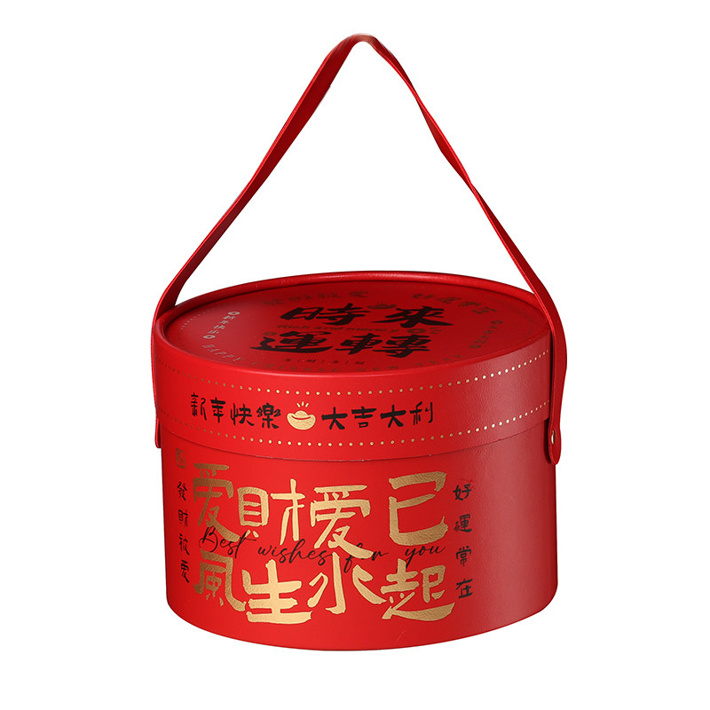 创意红色新年抱抱桶礼品