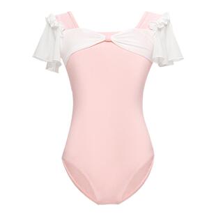 艾舞戈儿童舞蹈服短袖女童芭蕾舞练功服蝴蝶飞飞袖女孩中国舞服装