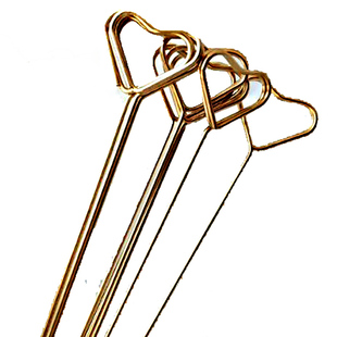 花束镀金卡片插签花插杆鲜花包装材料花艺资材鲜花金属圆形卡片夹