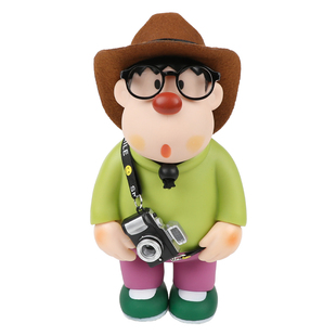 车载歪头呆萌胖虎汽车内摆件中控台车顶车尾公仔挂件创意车外装饰